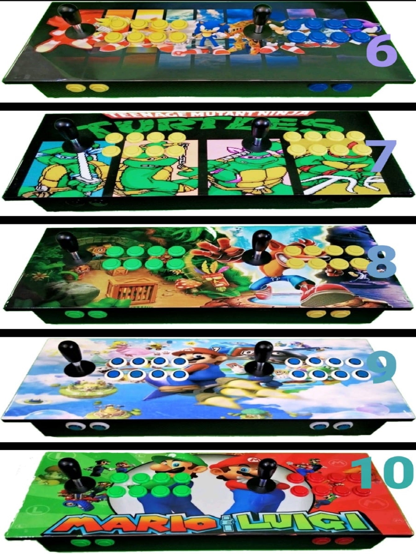 Tablero, Juegos incluidos LED 2Player